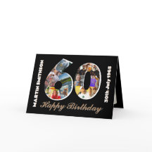 60th birthday mansフォトカード60歳