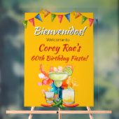 60th Birthday Mexican Fiesta Bienvenidos Welcome アクリルサイン (ニュートラル)