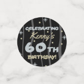60th Birthday Partyお名前の追加 コンフェッティ (スモール正面)