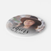 60th Birthday Partyフォトブラックスクリプト応援 ペーパープレート (アングル)