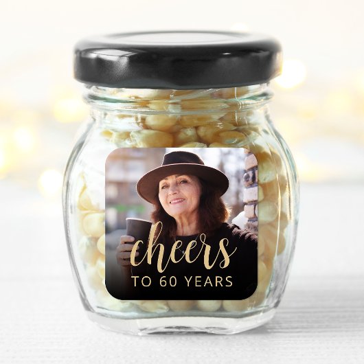 60th Birthday Partyフォト応援 スクエアシール