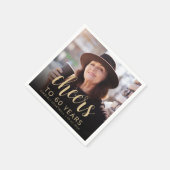 60th Birthday Partyフォト応援 スタンダードカクテルナプキン (角)