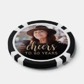 60th Birthday Partyフォト応援 ポーカーチップ (シングル)