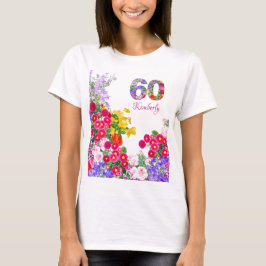 60th birthday partyフローラゲストの名誉tシャツ tシャツ