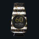 60th Birthday Party |白黒と金ゴールドグリッター ボトルクーラー<br><div class="desc">60祝th Birthday Partyとのインスタイル|白黒金ゴールドグリッターデザイン。これは、テンプレートを追加する準備ができている詳細である。</div>