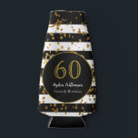 60th Birthday Party |白黒と金ゴールドグリッター ボトルクーラー<br><div class="desc">60祝th Birthday Partyとのインスタイル|白黒金ゴールドグリッターデザイン。これは、テンプレートを追加する準備ができている詳細である。</div>