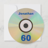 60th Birthday Party CDフェイクレトロ90s音楽 招待状 (裏面)