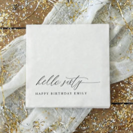 60th Birthday Party Hello 60 Modern Milestone スタンダードカクテルナプキン