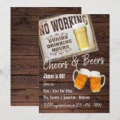 60th Birthday Party Invitation応援to BEERS 招待状 (正面/裏面)