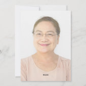 60th Birthday Party Invitation Pink Photo Custom シーズンカード (裏面)