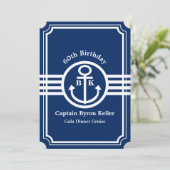 60th Birthday Party on a boat 航海のカスタム 招待状 (スタンド正面)