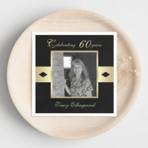 60th Birthday Party Photo on Black