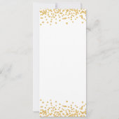 60th Birthday Party Program Gold Confetti 招待状 (裏面)