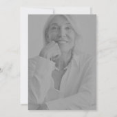 60th Birthday Party Typography Photo Black & Gold 招待状 (裏面)