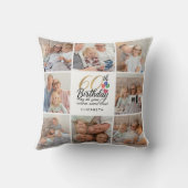 60th Birthday Photo Collage Grandma Mother Picture クッション (裏面)