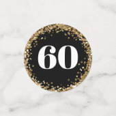 60th birthday Photos Gold Confetti コンフェッティ (スモール正面)
