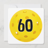 60th Birthday Pickleball Party 招待状 (正面)