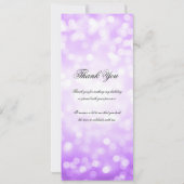 60th Birthday Program Purple Bokeh Thank You 招待状 (裏面)