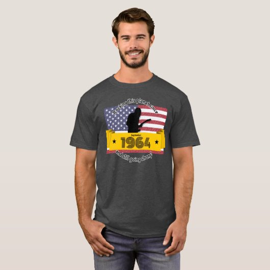 60th birthday Rocking this planet since 091964 fun Tシャツ (正面フル)