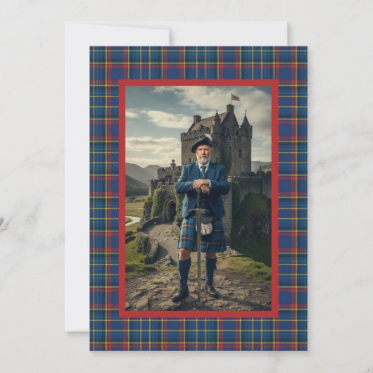 60th Birthday Scotsman & his Castle 招待状 (裏面)