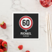 60th Birthday Speed Limit Sign - ANY AGE スタンダードカクテルナプキン (インサイチュ)