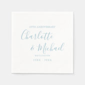 60th Diamondの結婚アニバーサリーエレガントスクリプト スタンダードカクテルナプキン (正面)