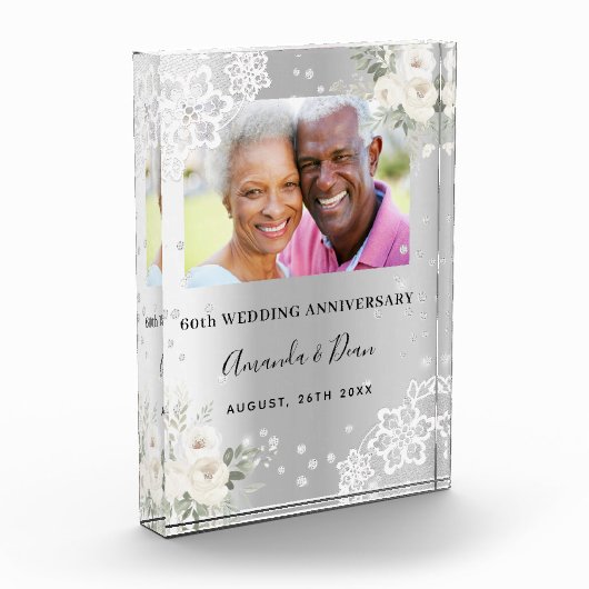 60th diamondの結婚アニバーサリーフォト フォトブロック (左)