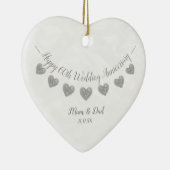 60th Diamondの結婚記念日ムーム&パパ セラミックオーナメント