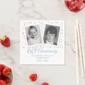 60th Diamond 結婚's Anniversary Child写真 スタンダードカクテルナプキン (インサイチュ)
