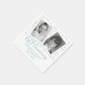 60th Diamond 結婚's Anniversary Child写真 スタンダードカクテルナプキン (角)