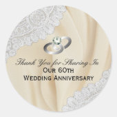 60th Diamond 結婚's Anniversary You ラウンドシール (正面)
