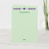 60th Diamond Anniversary photo green purple カード (裏面)