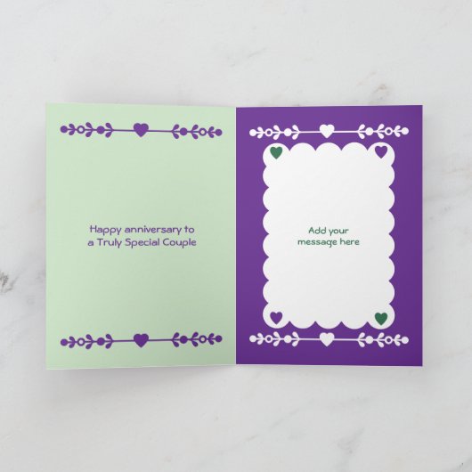 60th Diamond Anniversary photo green purple カード (内部)