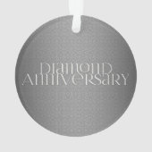 60th Diamond Anniversary Silver Damask写真 オーナメント (裏面)