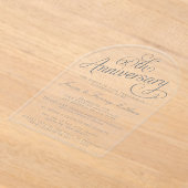 60th Diamond Wedding Anniversary アクリル招待状 (レイダウン)