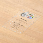 60th diamond wedding anniversary アクリル招待状 (レイダウン)