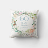 60th Diamond's 結婚 Anniversaryバラフローラ クッション (正面)
