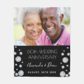 60th diamond's anniversary結婚 photosカスタム. フリースブランケット (正面)