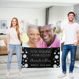 60th diamond's anniversary結婚 photosカスタム. フリースブランケット