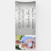 60th diamond's anniversary結婚 photosカスタム. 横断幕 (縦)