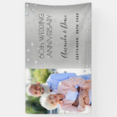 60th diamond's anniversary結婚 photosカスタム. 横断幕 (縦)