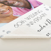 60th diamond's anniversary結婚 photowhite シェルパブランケット (3/4)