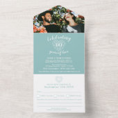 60th diamond's anniversary 結婚 RSVP宝石 オールインワン招待状 (内側)