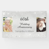 60th diamond's anniversary photo結婚グリッター 横断幕 (横)