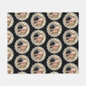 60th Diamond's Anniversary PHOTO 結婚 Personalize フリースブランケット (正面(横))