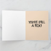 60TH FOX FOXY HAPPY BIRTHDAY greeting card カード (内部)