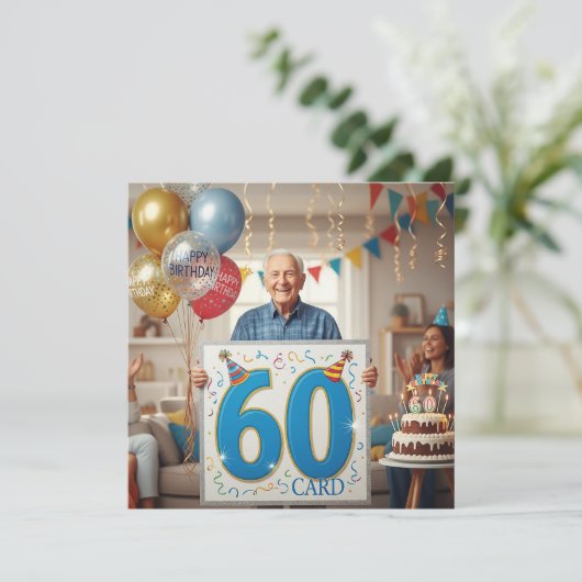 60th funny Grandpa with Giant birthday cards (スタンド正面)