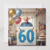 60th funny Grandpa with Giant birthday cards (裏面)