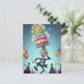 60th Grandpaのバおもしろいランシングお誕生日ケーキカード (スタンド正面)