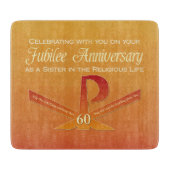 60th Jubileeアニバーサリーヌンパックスクロスオレンジ カッティングボード (正面)